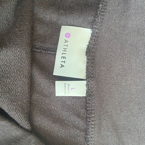 *NWT* Athleta Black Coaster Skirt Pull On side slit soft breathable size L - Picture 3 of 6